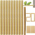 20Pcs Sand Perch Covers for Bird - Bird Perchs Covers 7.5" Long x 3/8" Diameter Bird perches for Parakeets, Lovebirds, Parrotlets, Canaries and Other Small Birds (Yellow, 20pcs 7.5" x 0.43")