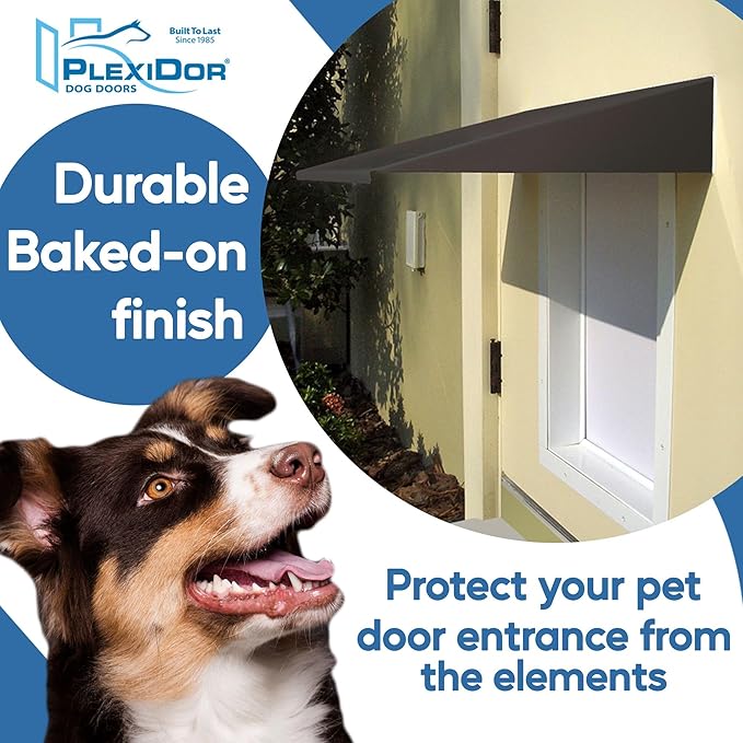 Plexidor Performance Pet Doors Universal Pet Door Awning - Door Canopy for Weather Protection