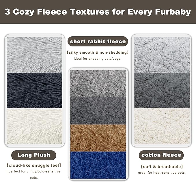 Plush Cat Couch Bed - Cat Bed for Indoor Cats, Dog Sofa Bed, Short Rabbit Fleece Calming Pet Couch with Removable Cover, Anti-Shedding Pet Sofa for Small/Medium Pets (26×18×12in, Navy Blue)