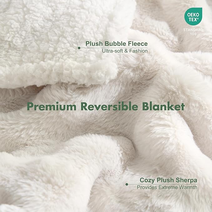 Soft Cozy Waterproof Twin Blanket for Bed Intimacy - Room Decor Large Dog Blankets for Bed Protector, Washable Pet Blankets for Indoors & Outdoors, Cream, 60"x80"