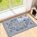 famibay Dog Food Mat, Absorbent Cat Dog Mats for Food and Water, No Stains Quick Dry Pet Cat Bowl Mats with Non Slip Backing, Boho Pet Feeding Mat for Floor Waterproof 12"x20"