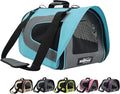 EliteField Deluxe Soft Pet Carrier (3 Year Warranty, Airline Approved), Multiple Sizes and Colors Available (20" L x 11" W x 11" H, Sky Blue+Gray)
