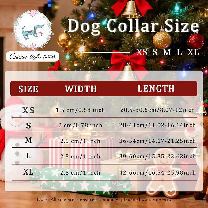 Unique Style Paws Christmas Dog Collar,Pink Snowman Print Dog Collar for Small Dogs,Soft Cotton Puppy Collars with Adjustable Buckle for Small,Medium,Large Dogs