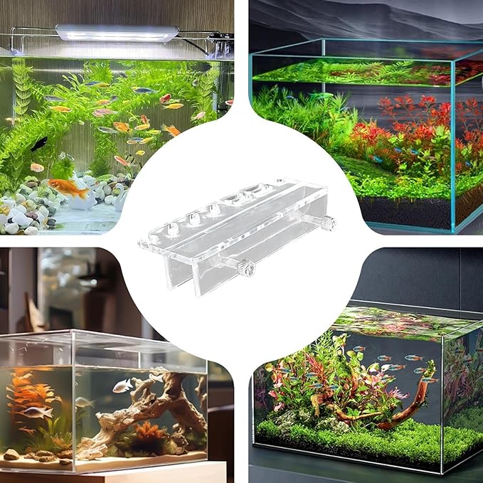 Fish Tank Tool Organizer - Acrylic Aquarium Rack, Transparent Maintenance Stand, Plant Tool Holder, Durablee Water Grass Organizer | Multi-Slot Storage Rack Elegant Display for Scissors, Tweezers