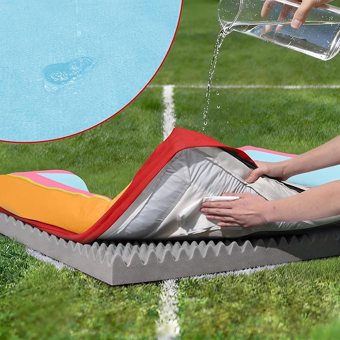 Comfort Expression Orthopedic Dog Bed for Extra Large Dogs 42x30 Inch, Waterproof Egg Crate Foam XL Pet Bed with Removable Bolsters, Dog Couch with Washable Cover & Non-Slip Bottom, Miami