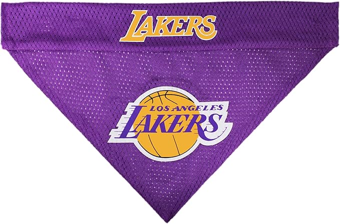 Pets First NBA LA Lakers Reversible Bandana Size XX-Large for Dogs & Cats. 2 Sided Sports Bandana, Premium Embroidery Team Logo, Many NBA Teams Available