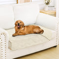 Smiry Waterproof Dog Bed Cover Blanket 30x53, Soft Reversible Pet Blanket, Washable Leakproof Cats Dogs Couch Cover for Sofa, Couch, Furniture, Beige/Beige