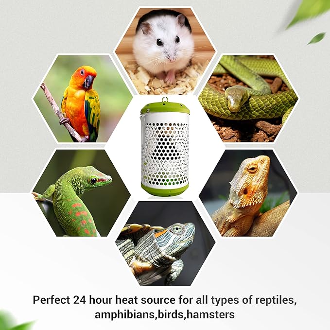 SYSAI Bird Cage Heater with Anti-Burning Protection, and Anti-Bite Power Cord Protector, 50 Watts