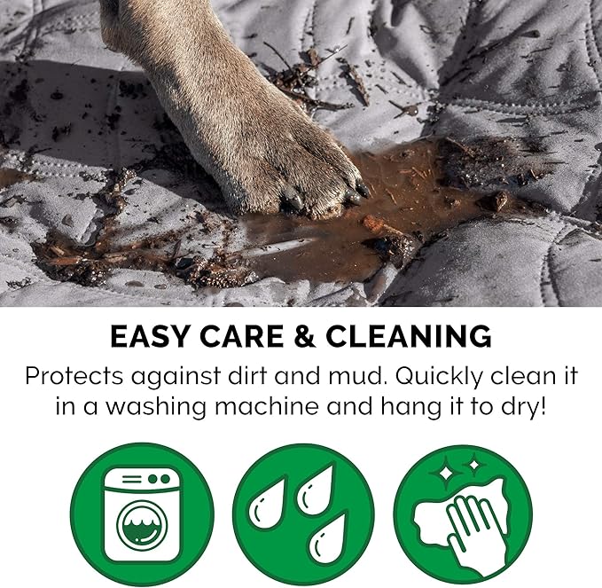 Furhaven Waterproof & Non-Slip Twin Size Mattress Cover Protector for Dogs & Cats, Washable, For Beds, Couches, & Car Seats - Quilted Twill Blanket Mattress Cover - Gray, Small/Twin Size
