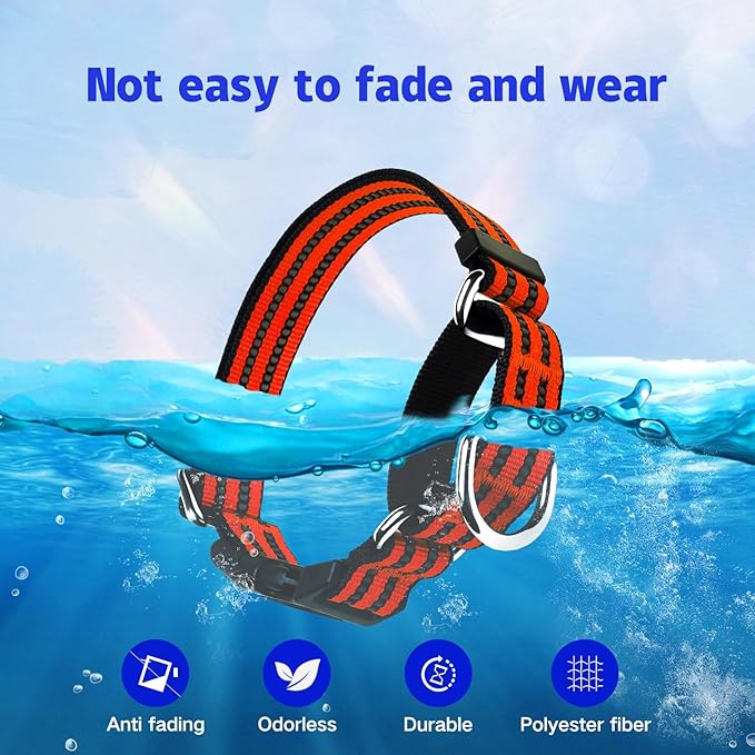 Martingale Dog Collar, Adjustable Nylon Reflective Collar with Quick Release Buckle (Bright Orange, Medium)
