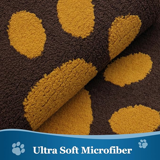 Buganda Dog Door Mat for Muddy Paws, Absorbent Dirt Trapper Washable Indoor Doormats, Non Slip Low-Profile Mud Mat for Dogs, Front Entrance Doormat for Inside Floor (30x20 Inches, Coffee)