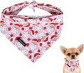 ARING PET Christmas Dog Bandanas, Pink Santa Claus Holiday Pet Bandana Scarf Triangle Bibs for Puppy Small Medium Large Boy Girl Dogs Cats-L