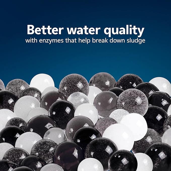 Aqueon PURE Betta Beads, Water Care for Unfiltered Aquariums, Maintains Clear Water and Helps Breakdown Organic Sludge, Black & White
