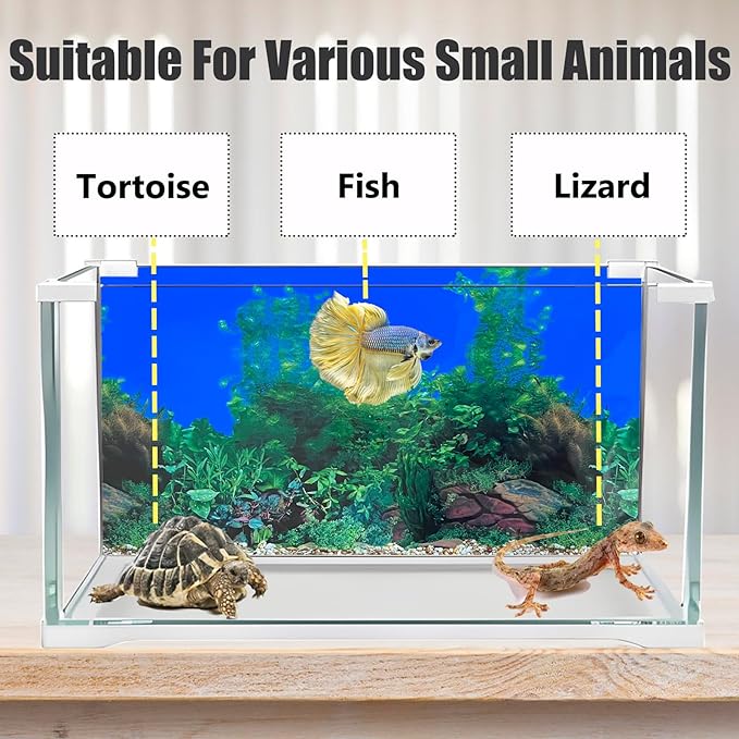 Fish Backgrounds Paper Double Sides Undersea Aquarium Background Poster Colorful Sea Anemone Fish Tank Background Sticker Decorations 12"x 25"