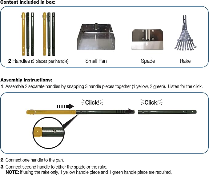 Four Paws Wee-Wee Pooper Scoopers for Dogs l Outdoor Rake l Spade & Pan l Pooper Scooper Set,Black