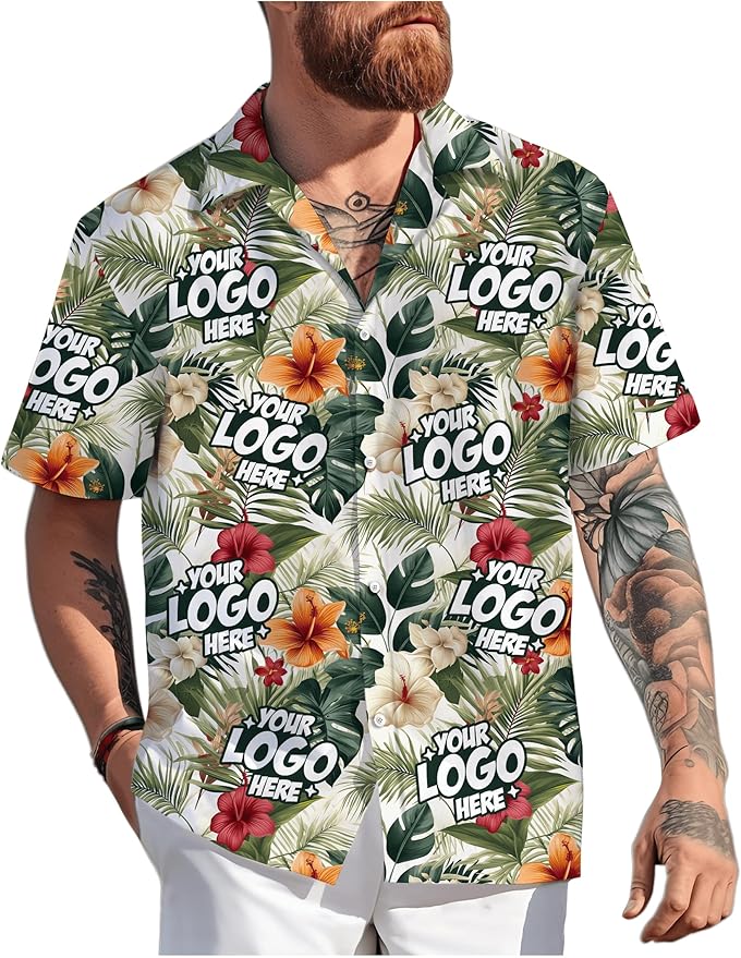 Custom Hawaiian Shirt with Face Photo Picture for Men Women Kids Youth Adult, Tropical Personalized Hawaiian Shirts Gift