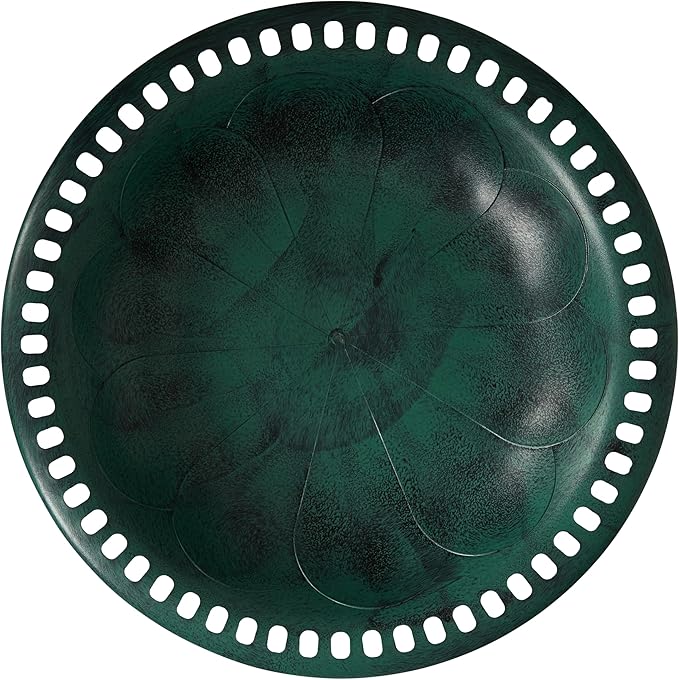 BACKYARD EXPRESSIONS PATIO · HOME · GARDEN 915025-NM Outdoor Garden Bird Bath- Green- Weather Resistant Polyresin-30 Inch-Backyard Expressions