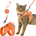 OneTigris Cat Harness and Leash - Escape Proof Soft Adjustable Kitten Harness, Breathable, Comfortable, Durable Water-Resistant Tactical Vest with Reflective Strips and Pocket for Cat Tracker