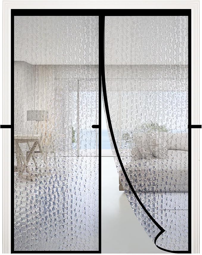 RELIANCER Magnetic Thermal Insulated Door Curtain,Waterproof EVA Door Cover,Fit Doors Size Up to 35"x80",Temperature Protection Insulated Doorway Curtain Partition,Patio Self-Closing Doors Net Screen
