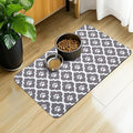 Dog Food Mat 17X30 Inch Pet Feeding Absorbent Mats for Floor Cat Water Bowl Placemats Non-Slip Washable Dog Mat for Food and Water