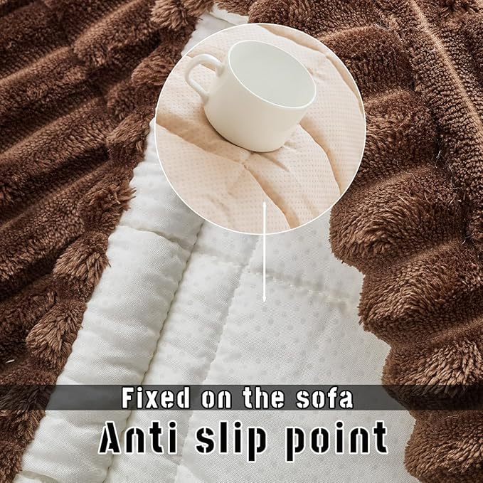 Sofa Cover Fuzzy Couch Cover for Pet, Couch Covers for Dogs Washable Non-Slip Sofa Slipcover Cushion Protector Pets Friendly Mat Bed