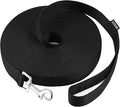 AmaGood Dog/Puppy Obedience Recall Training Agility Lead-15 ft 20 ft 30 ft 50 ft Long Leash-for Dog Training,Tie Out,Play,Safety,Camping (50 feet, Black)