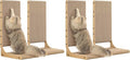 Zakkart 4-Pack Cat Scratching Board, 25.6'' Tall Cardboard L Shape Vertical Cat Scratchers for Indoor Cats, Cat Scratching Post for Wall and Couch, Large