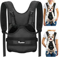 Pawaboo Pet Dog Front Carrier Backpacks, Legs Out Pet Carrier Backpack for Dogs, Adjustable Dog Chest Carriers Purse for Small Medium Dogs Hands Free for Travel Hiking Cycling Camping, M, Black