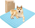 MICROCOSMOS Summer Cooling Mat & Sleeping Pad- Water Absorption Top, Materials Safe, Easy Carry, EZ Clean. Keep Cooling for Pets, Kids and Adults.(Blue, 36" x24")