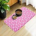 Dog Food Mat 17X30 Inch Pet Feeding Absorbent Mats for Floor Cat Water Bowl Placemats Non-Slip Washable Dog Mat for Food and Water