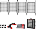 Dog Playpen Outdoor for Medium/Large Dogs 36'' High,4 Add-on Heavy Duty Dog Playpen Panels with Rustproof and Sturdy Stakes, 3ft Dog Fence for RV Camping