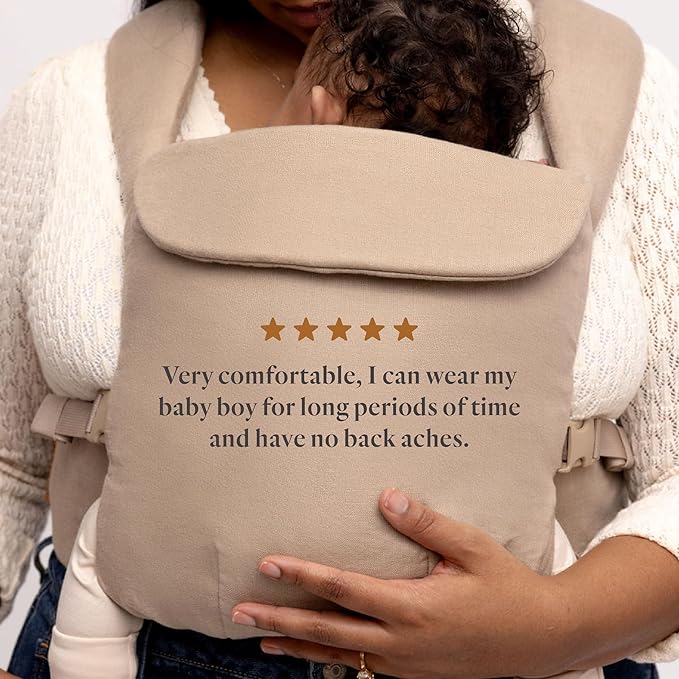 WildBird - Aerial Buckle Carrier - 2-24 Months - Standard (XS-XL) Desert Lark - Front & Back Carry - Cross Straps, Lumbar Support, Headrest, Hip Healthy, Baby Carrier - Baby Essentials - New Mom Gifts