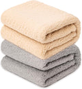 2 Blankets, Dog Cat Pet Blanket, Soft Warm Fleece, for Puppy, Small Dogs or Kitten, Cats, Plush Fuzzy Blanket for Bed, Sofa, Travel (60" x 40", 2/Pack, Beige+Light Gray)