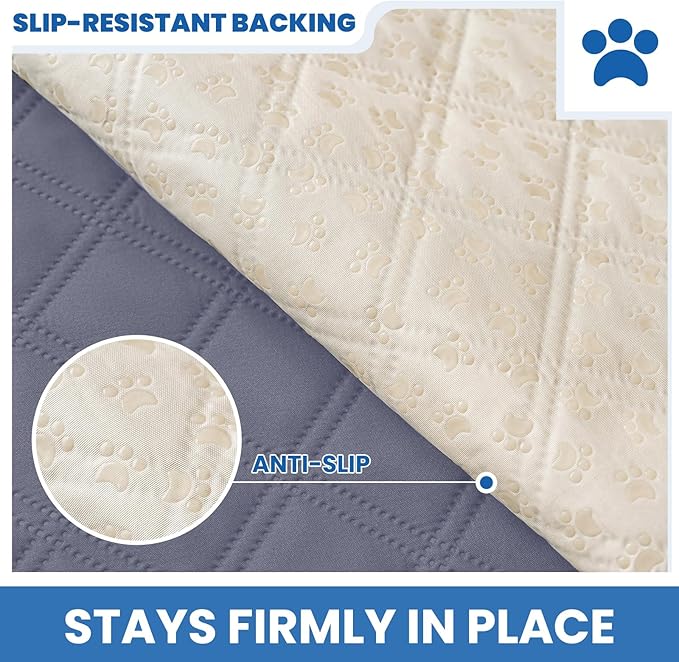 Waterproof Couch Covers for Pets, Waterproof Dog Bed Cover, Anti-Slip Soft Dog Blankets, Couch Cover for Dogs Washable, Pet Blanket for Puppy Large Dogs Cat (82x82 Inch, Grey Blue)