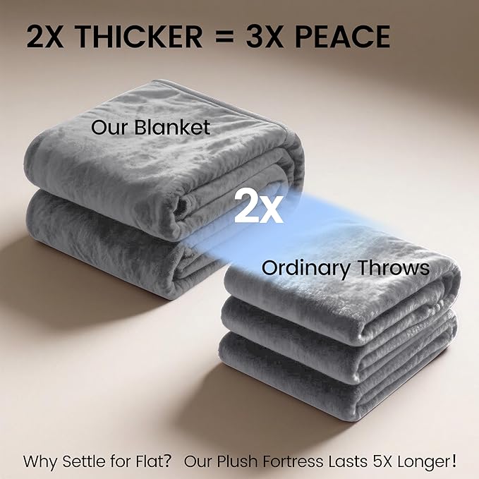 gogobunny Waterproof Bed Blanket, Reversible Sherpa Fleece Throw Blanket for Dog Puppy Cat, Furniture Cover Protects Bed Couch Sofa from Liquid Pee and Pet Fur (Grey, 60x80 inches)