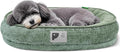 Dog Beds for Small Dogs,Orthopedic Bed with Removable Cover&Non-Slip Bottom Couch Bed with Four-Sided Bolster Green S