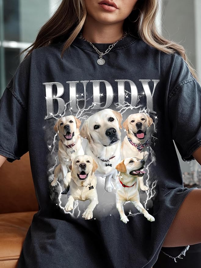 Custom Bootleg Rap Tee, Personalized Girlfriend Vintage Graphic T-Shirt, Photo Shirt, Valentine Birthday Gifts