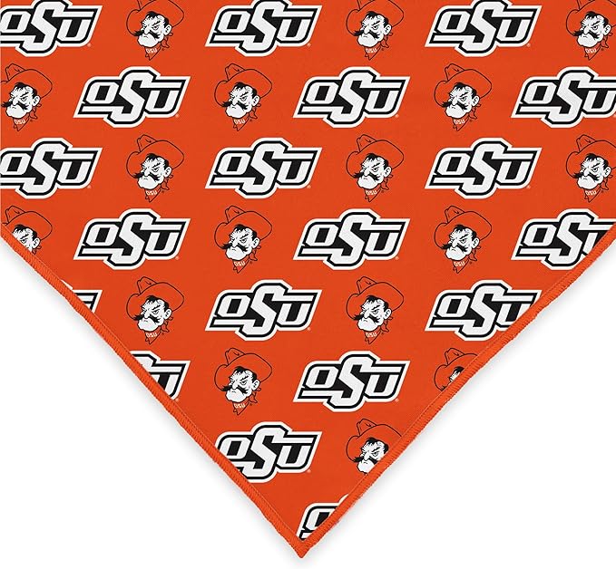 Oklahoma State Cowboys Officially Licensed Bandana for Dogs and Cats | Fits Pets Great Gift Idea | Easy-to-Tie (Large, 28")