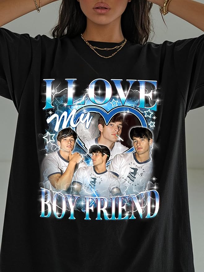Custom Bootleg Rap Tee, Personalized Girlfriend Vintage Graphic T-Shirt, Photo Shirt, Valentine Birthday Gifts