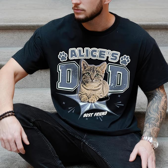 JIX & JOKY Custom Your Own Bootleg Rap Shirts with Dog Faces Custom Pet Shirt for Men Graphic Tshirt Gift Idea for Pet Lovers