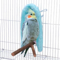 Comfort Corner Fleece Bird Blanket Parrot Cage Snuggle Hut Warm Bird Nest House Bed Hanging Hammock Toy for Parakeet Cockatiel Pigeon Small Animals Shelter Plush Bedding(Blue/M)