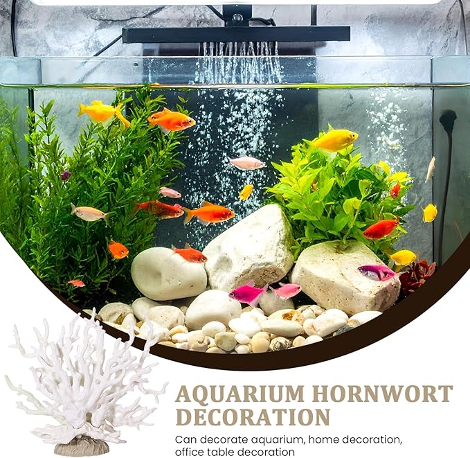 Fish Tank Fake Coral, Artificial Aquarium Coral Ornament, Aquarium Decor Plastic Plant Small, Multi-Purpose Simulation Water Grass, Faux Aquariums Ornament