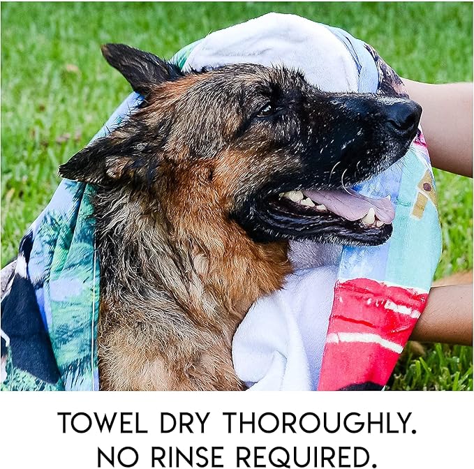 No Rinse Wipes | Rinse Free Shampoo Mittens | Dogs & Cats | Bath Wipes | Bathing & Washing Pets, Hypoallergenic | No Rinse Wash Mitt | Grooming, Lather Wipe Dry - Pack of 20
