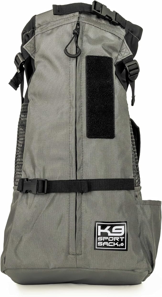 K9 Sport Sack Trainer - X-Small, Iron Gate - Ideal for Dogs with 9-12” Back Length - Backpack-Style Training Carrier - Meant for Quick, Non-Strenuous Activities