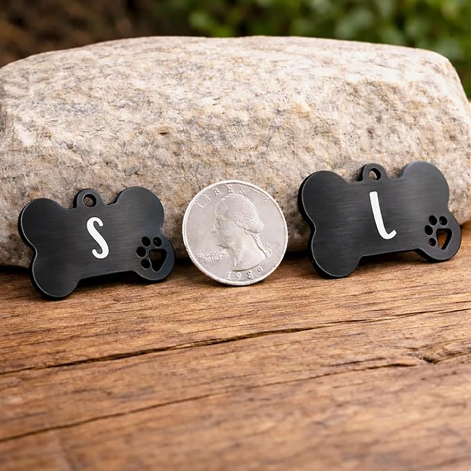 Ultra Joys Dog Tags Personalized for Pets - Hollow Paw Custom Pet ID Tag - Engraved Dog Tag for Small Dogs - Custom Your Own