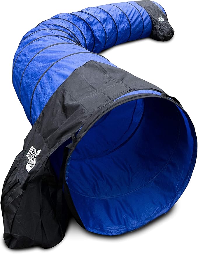 Better Sporting Dogs 16 Foot Dog Agility Tunnel with Sandbags | Dog Agility Equipment | Dog Agility Training