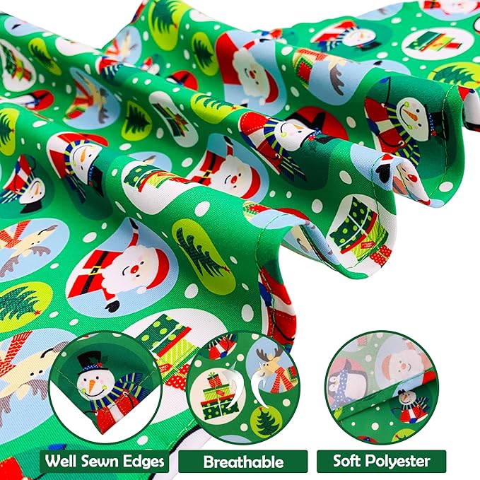 30 Pcs Christmas Happy New Year Dog Bandanas Bulk for Small Dogs Stitch Dog Bandanas Party Grooming S