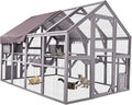 Aivituvin Extra Large Catio Outdoor Cat Enclosure Window Design for 10-20 Cats, 74"H Walk-In Patio Cat House with 4 Access Doors, Waterproof Roof, Spacious Kitty Cage for Multiple Indoor Outdoor Cats