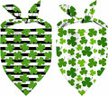 St. Patrick's Day Dog Bandana, 2 Pack Adjustable Holiday Party Pets Saint Patrick Day Bandana Lucky Triangle Bibs Cat Scarf Set