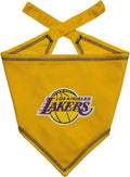 Pets First NBA LA Lakers TIE Bandana, Size Small/Medium. Dog Bandana Scarf Bib for Pet Cat Dog. The Ultimate Game-Day, Party Bandana